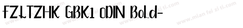 FZLTZHK GBK1 0DIN Bold字体转换